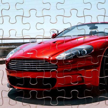Puzzle series Fantasy "Machine", 54 parts, size - 28 × 18.5 cm, red color-2