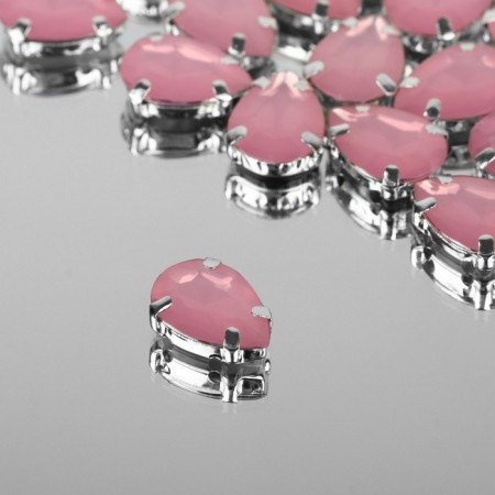 Rhinestones are sewing “drop”, rimmer, 10 × 14 mm, 20 pcs, pink dump-1