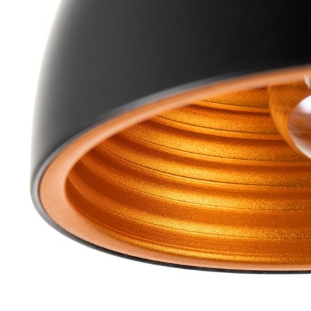 Lamp Bayerlux suspension "Dome" 3x40W E27 black and gold 36x36x22-122cm-3