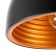 Lamp Bayerlux suspension "Dome" 3x40W E27 black and gold 36x36x22-122cm