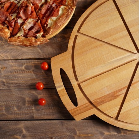 Pizza board with ADELICA handles "Italiano", 55 × 45 × 2 cm, birch, saturated with oil-5