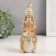 Polystone souvenir "Pyramid - Bunnies with Easter egg and bird" 8.5x6x17.5 cm