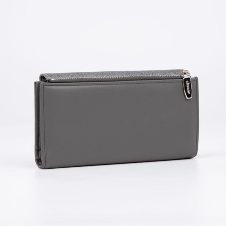 Women's wallet on magnets, gray color-1