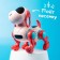 IQ DOG robot-pile, walks, sings, works from batteries, pink color