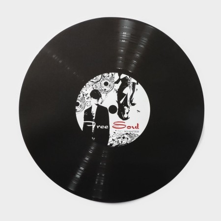 Serving napkin on the table “Vinyl plate”, d = 38 cm, black color-5