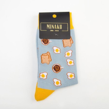 Носки MINAKU «Яичница», размер 36-41 (23-27 см)-2
