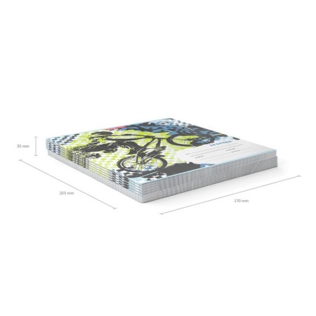 Notebook 24 sheets in the Erichkrause Cyclist line, cover coated cardboard, offset block, whiteness 100%, with print-4