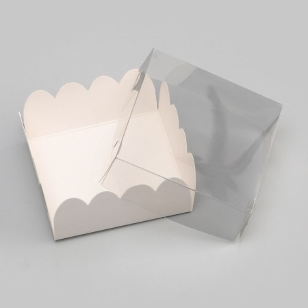 White cookie box, 7 x 7 x 3 cm-3