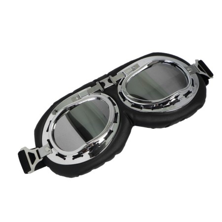 Putting glasses on motor vehicles retro, chrome glass, black
