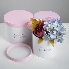 A set of boxes 3 in 1, gift packaging, “cats”, 14 x 14 x 13 - 18 x 18 x 15 cm