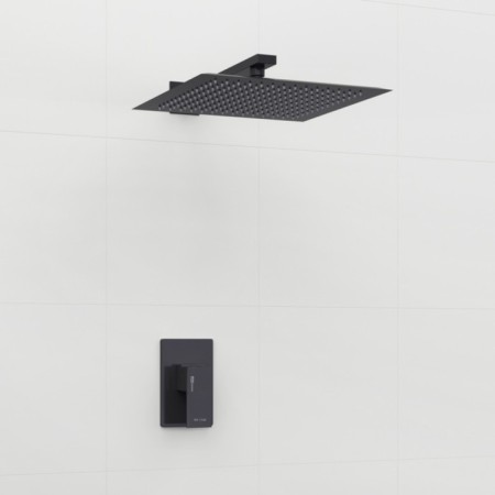 The shower system waserkraft a20219, built -in, tropical shower, black-1