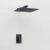 The shower system waserkraft a20219, built -in, tropical shower, black
