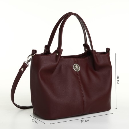 Women's bag with lightning, burgundy color-2