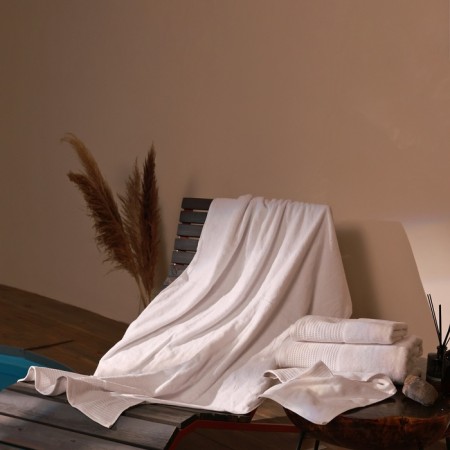 Trure -colored towel SL Home: Waffle "Blanc de Blanc" 50x90 cm, 100% cotton, 490 g/m2-1