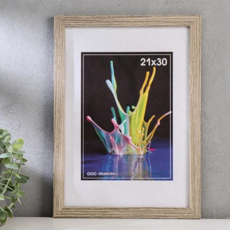 Photo frame MDF 21x30 cm. No. 6, mix, milk oak (plastic screen)-4