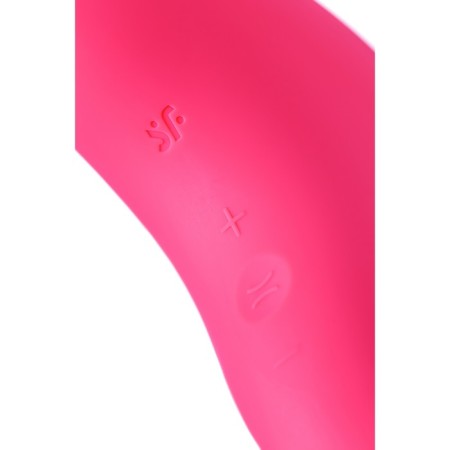 Vacuum-wave stimulator of the Satiffyer Magnetic Deep Pulse clitoris, 11 cm, silicone, pink color-8