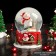 Souvenir Polystone Water Ball "White Bear on Snowboard" 7x8x9 cm