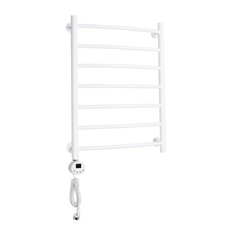 Domoterm electric heated towel rail "Calipso" P7, 500x700 mm, left, white matte