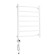 Domoterm electric heated towel rail "Calipso" P7, 500x700 mm, left, white matte