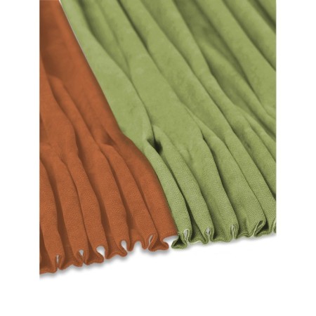 Set of curtains "Canvas", size 200x250 cm, 2 pcs, olive color, orange-2