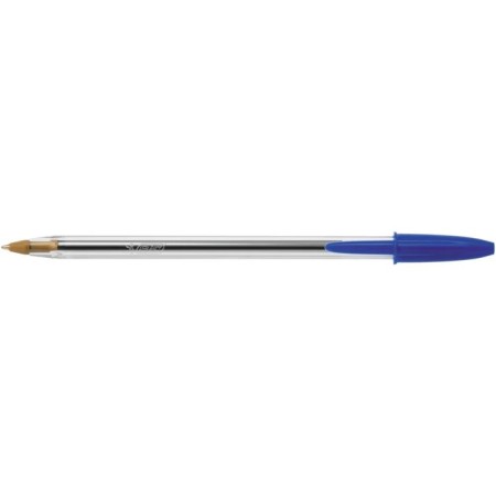 Set of ballpoint pens, 4 pieces, BIC "Cristal Original" Knot 1.0 mm, average letter, blue ink, transparent case-8