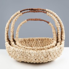 A set of baskets, 3 pcs, 44x13 cm, 37x12 cm, 30x10 cm
