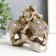 Polystone souvenir "Elephants on stone in blankets with flowers" 14.5x3.8x13 cm