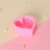 Mold Dolyana "Heart", silicone, 7.5 × 7.5 × 2.5 cm, pink color