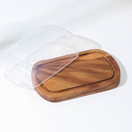 Maslek with a lid, 17 × 11 × 9 cm, acacia-2