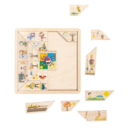 Puzzles made of wood "Spider. Seasons"-1