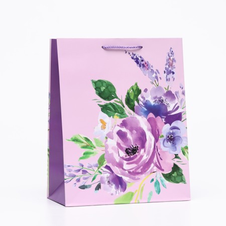 Gift package "Violet flower", 26 x 32 x 12 cm