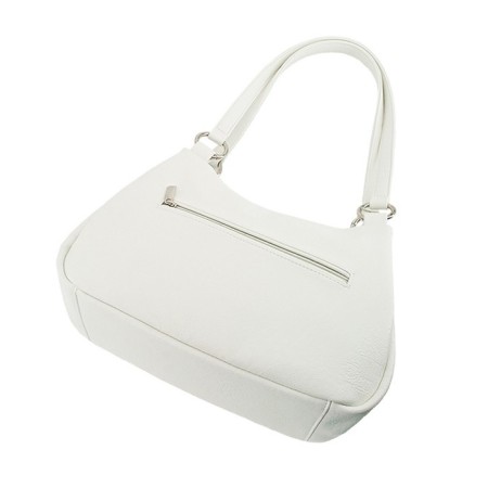 Female bag, artificial leather, white 25x11x21 cm-1