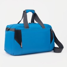 Sports bag with lightning, 2 outer pockets, blue color