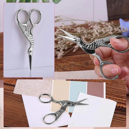 Scissors for needlework "her tsapels", mowed blade, 3.5 ", 9 cm, silver color-4