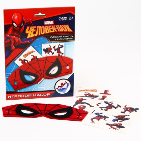 A set of children's tattoos + Mask Superhero "Spider-Man" Make a mask + Marvel transfers