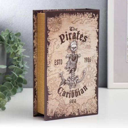 Safe Brush tree to the leatherette "Pirates. Caribbean Sea" 21x13x5 cm-4