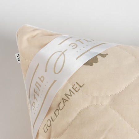 Pillow "Ethel", footing - camel wool, 70x70 cm, tick-6