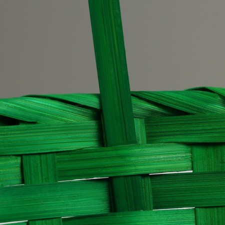 A set of wicker baskets, D19x9/32 cm, d22x9.5/34 cm, d25x10/36 cm, 3pcs, green, bamboo-4