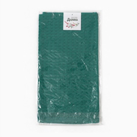 Toward "Dolyana" col. Green 35x60 cm, 100% hl., large waffle 220 g/m2-5