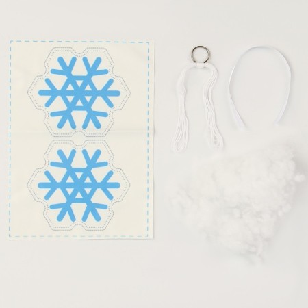 The toy is soft. DIY keychain "Snowflake"-1
