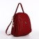 Women's backpack of artificial leather with lightning, 1 pocket, red color