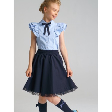 Блузка текстильная для девочки, рост 128 см-2