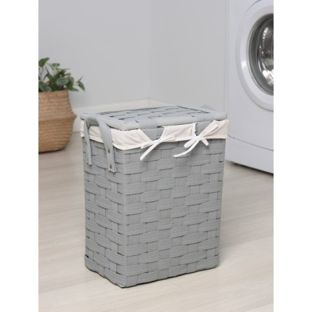 Belly basket “Weaving”, 37 × 24 × 42 cm, color gray color-4
