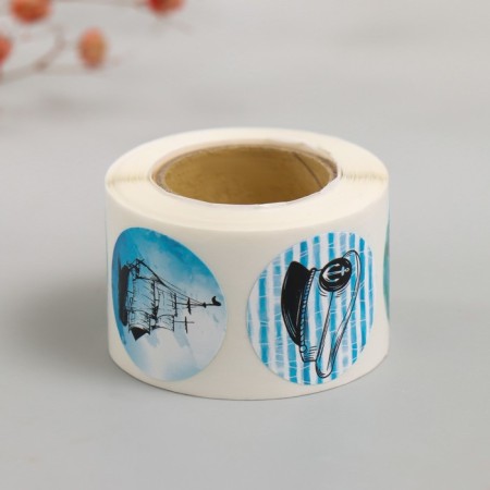Stick Paper "Sea theme" d = 2.5 cm 252 pcs in roll-4