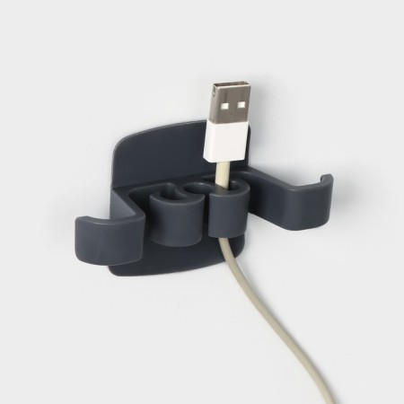 Clip for wires for household appliances, 3 pcs, 9.5 × 5.3 × 2.5 cm, white/black/gray color-3