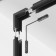 The internal corner connector for the built-in track system Technical Trail-22b, 12x12x8.5 cm, black color is black