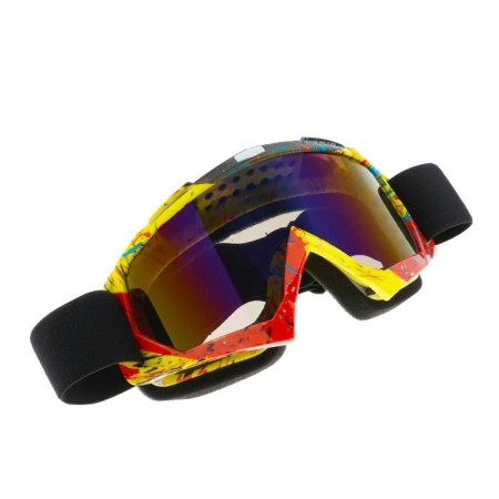Mask glasses for riding, glass blue-violet chameleon, bomber, OM-26-2