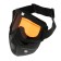 Mask glasses for motor vehicles, collapsible, orange glass, black color black