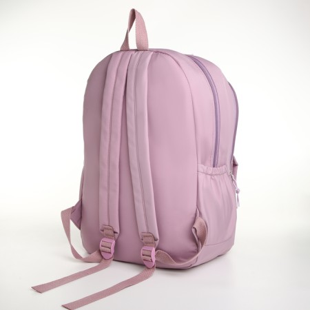 School backpack from textiles, 3 pockets, pink-lilac color-3