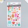 Plastic sticker "Confectionery/barbecue" with sparkles 14x25 cm